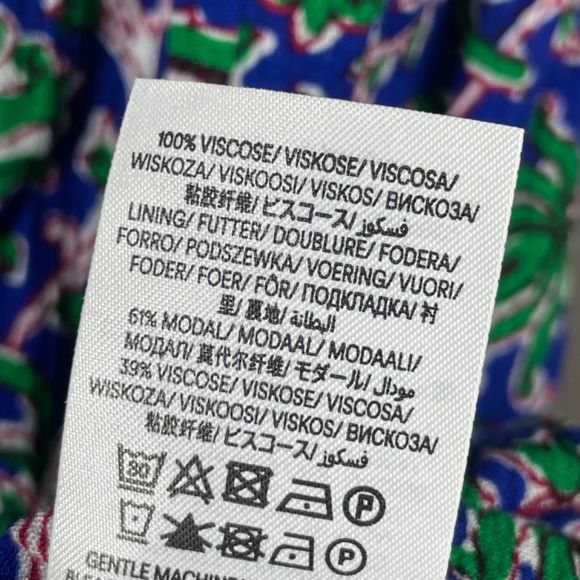 NEW Boden Skirt Womens 12 blue green floral circle preppy colorful casual - Picture 6 of 10